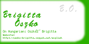 brigitta oszko business card